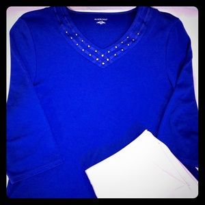 Large beautiful Allison Daley blouse Royal Blue